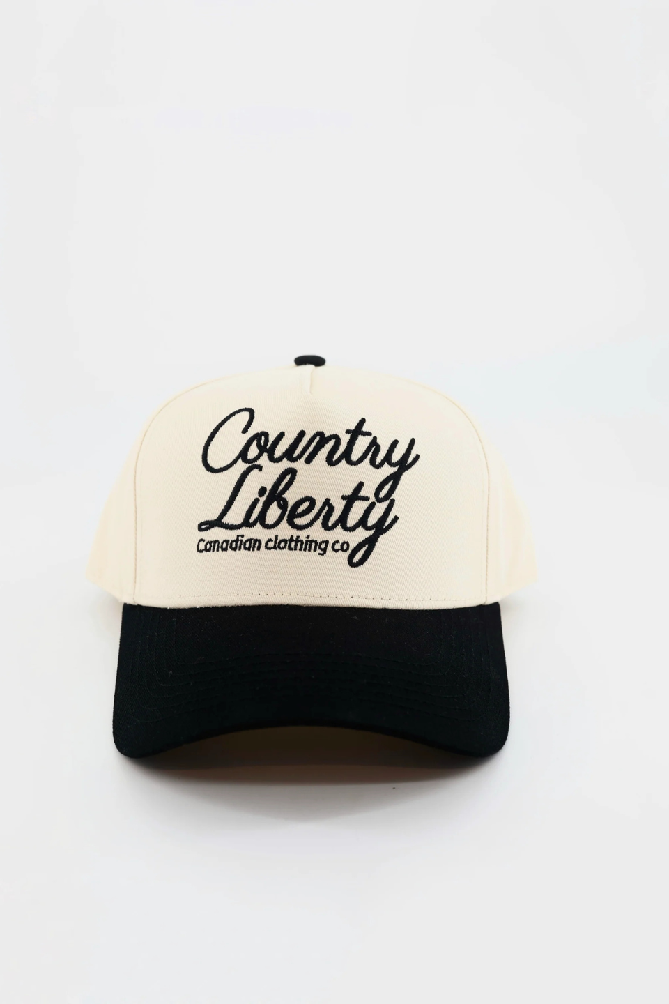 Country Liberty Black Two-Tone Cursive Script Hat COUNTRY LIBERTY