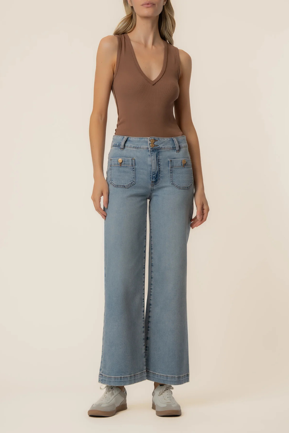 Kut From The Kloth Meg High Rise Wide Leg in Brilliant Wash KUT