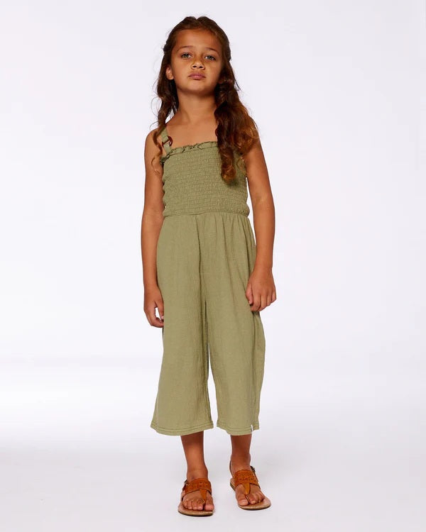 Smocked Crinkle Jersey Jumpsuit