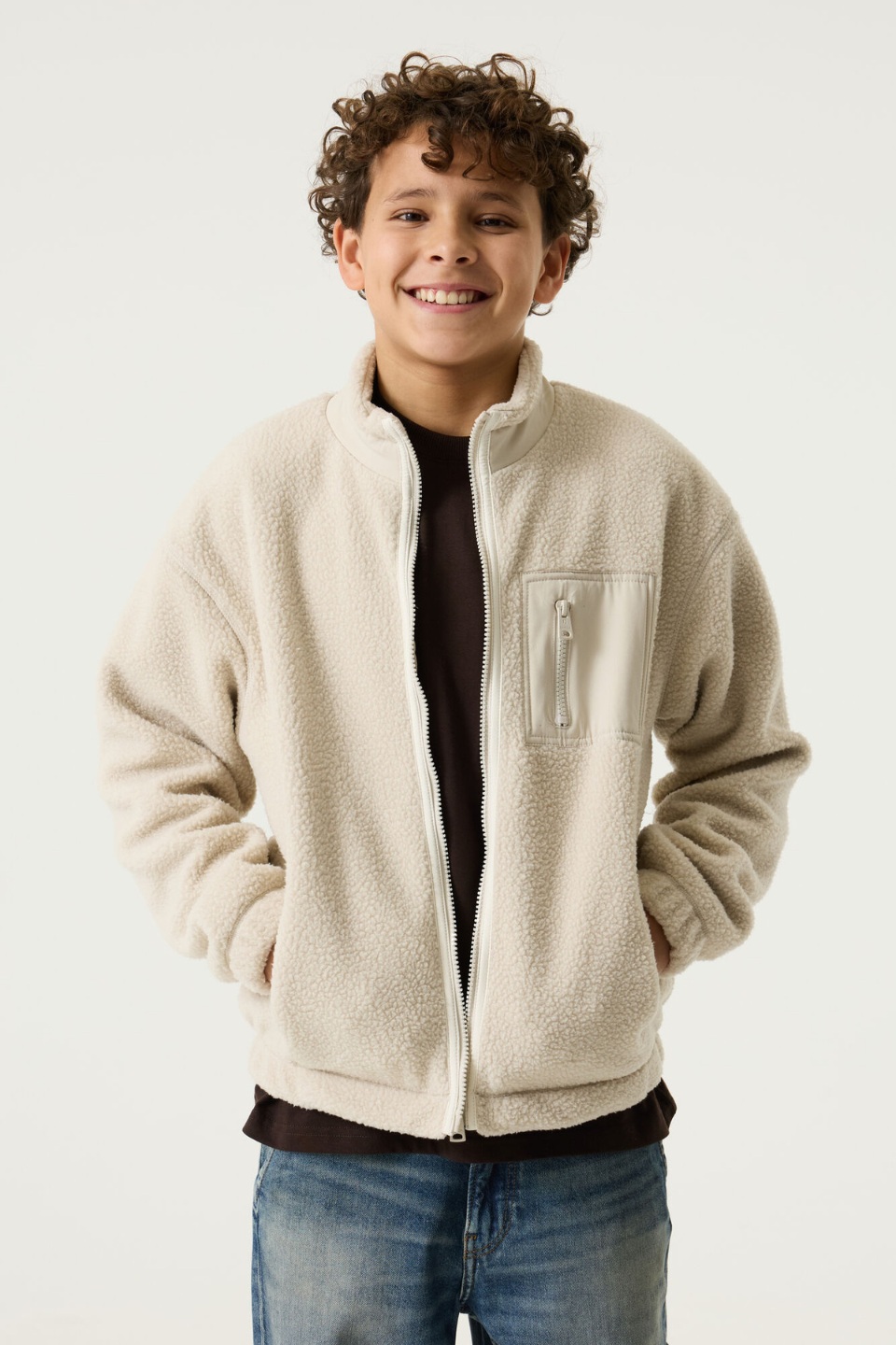 GARCIA Beige Fleece Jacket