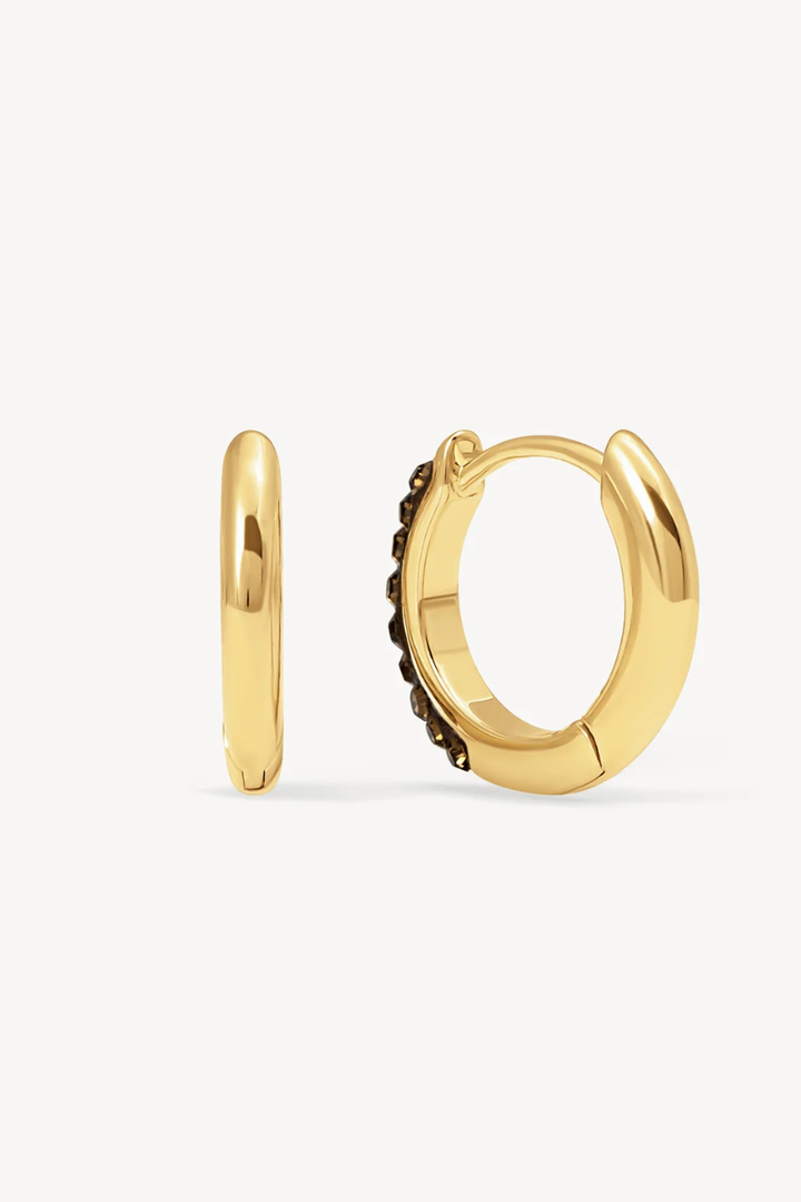 HILLBERG &amp; BERK Espresso Sparkle Hoop Earrings