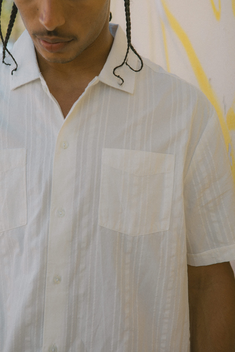 BRIXTON Cru Stripped Dobby Shirt - Hot Peppers Clothing