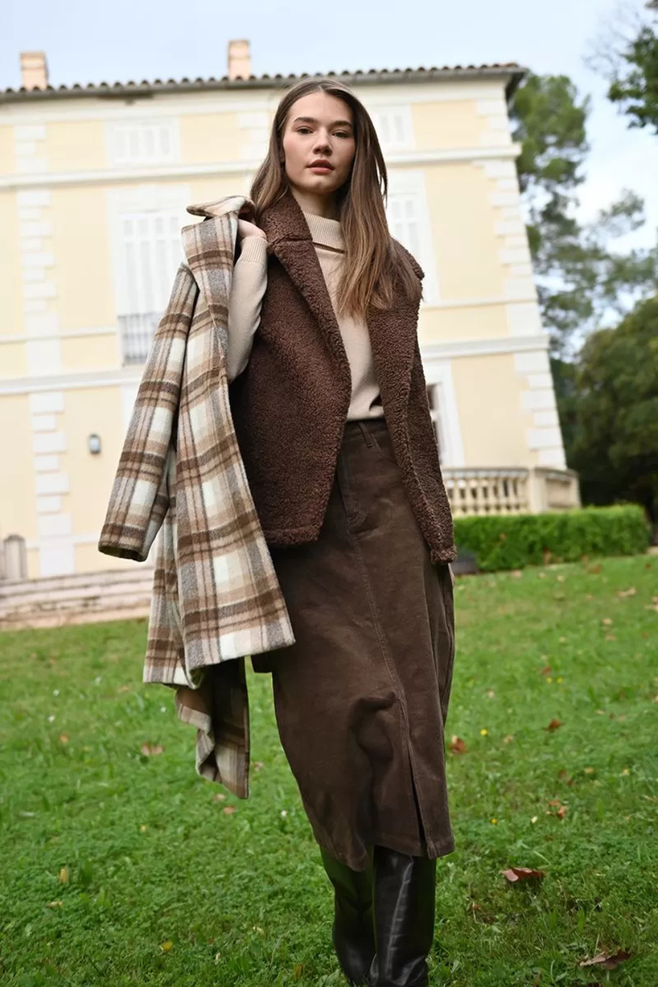Faux Sheepskin Vest
