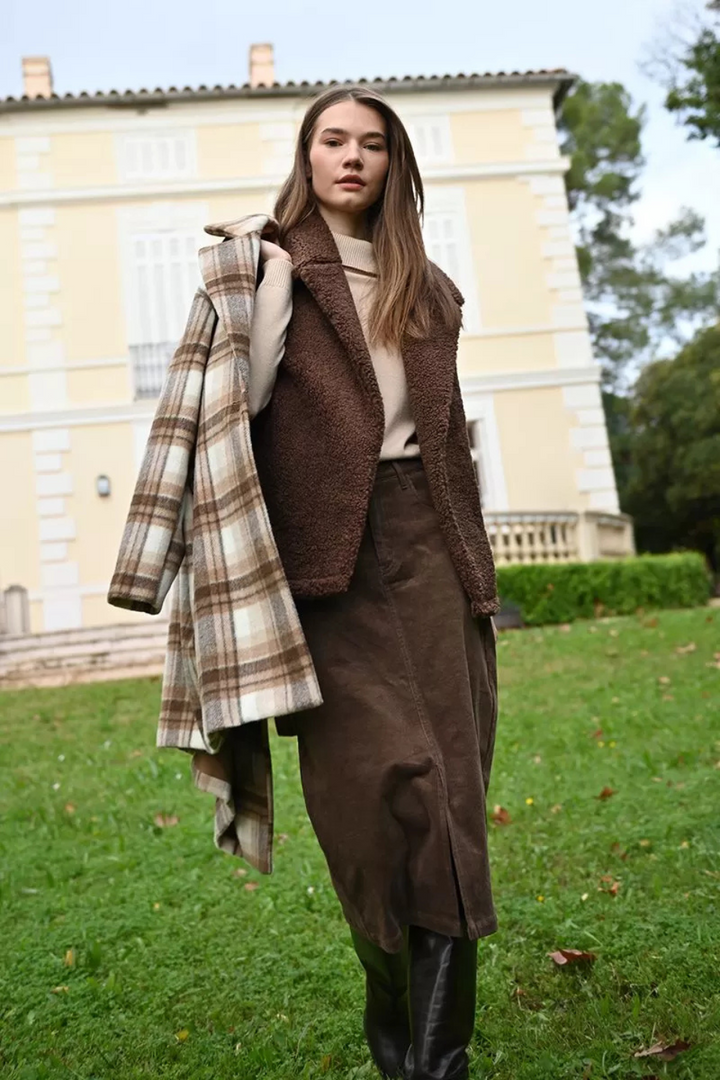 Faux Sheepskin Vest