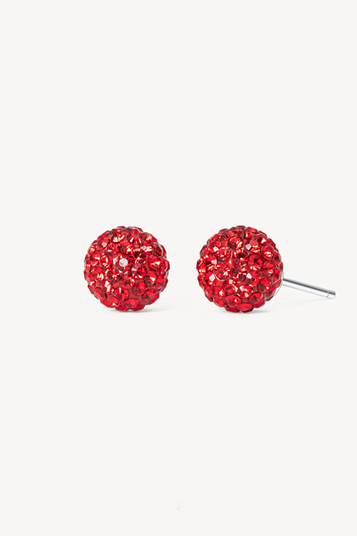 Red Velvet Sparkle Ball™ Small Stud Earrings