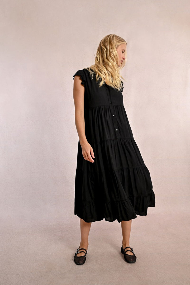 Long dress with multi-ruffles
