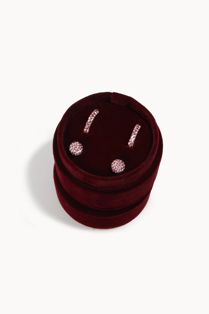 H&amp;B Pink Sparkle Earrings Set