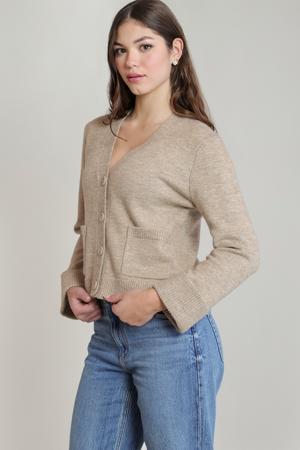 Dex Jones Patch Pocket Cardigan