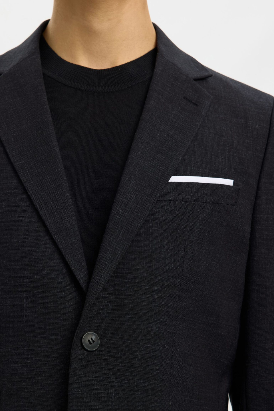 SLIM FIT SINGLE-BREASTED BLAZER - Hot Peppers Clothing