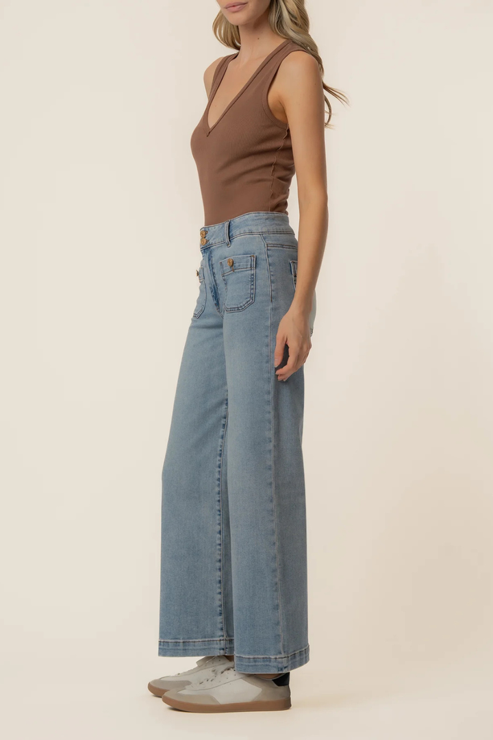 Kut From The Kloth Meg High Rise Wide Leg in Brilliant Wash KUT