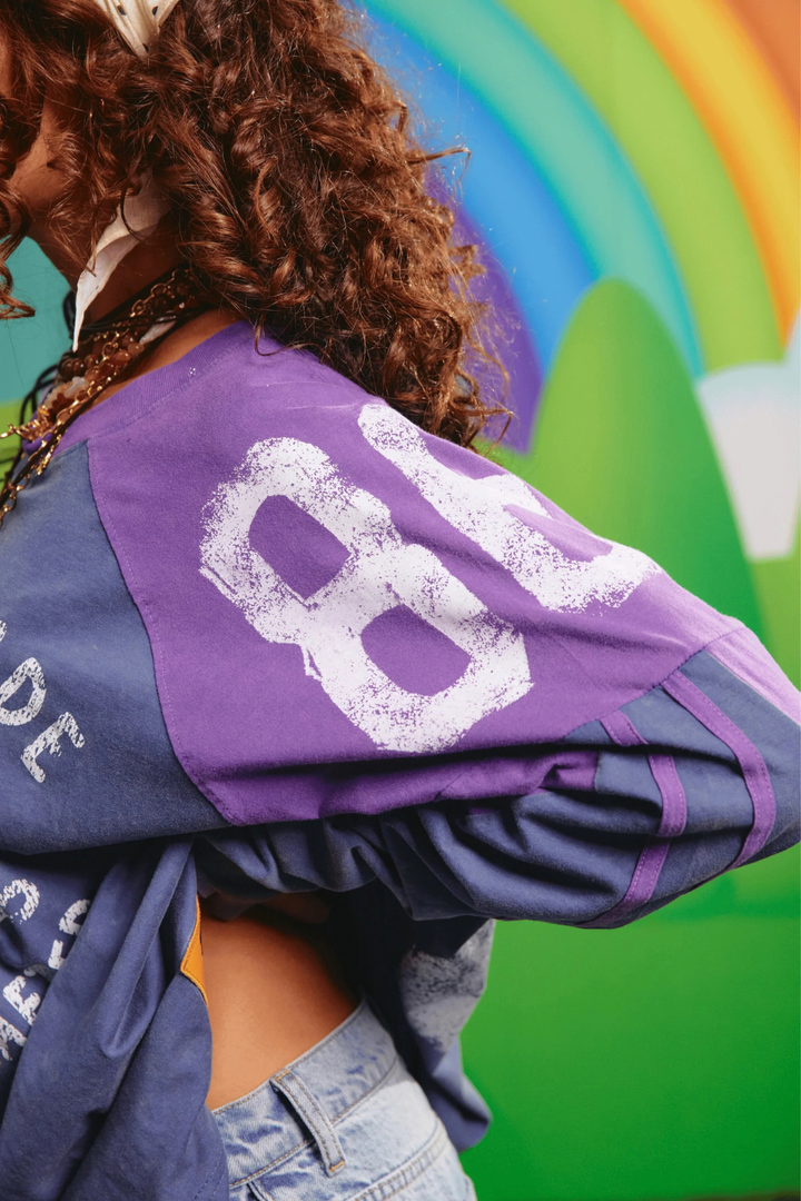 SABBI THE HIGH QUALITY HUMAN LONG SLEEVE TEE - PURPLE