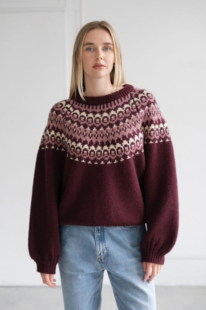 Brunette the Label New Fair Isle Knit Sweater