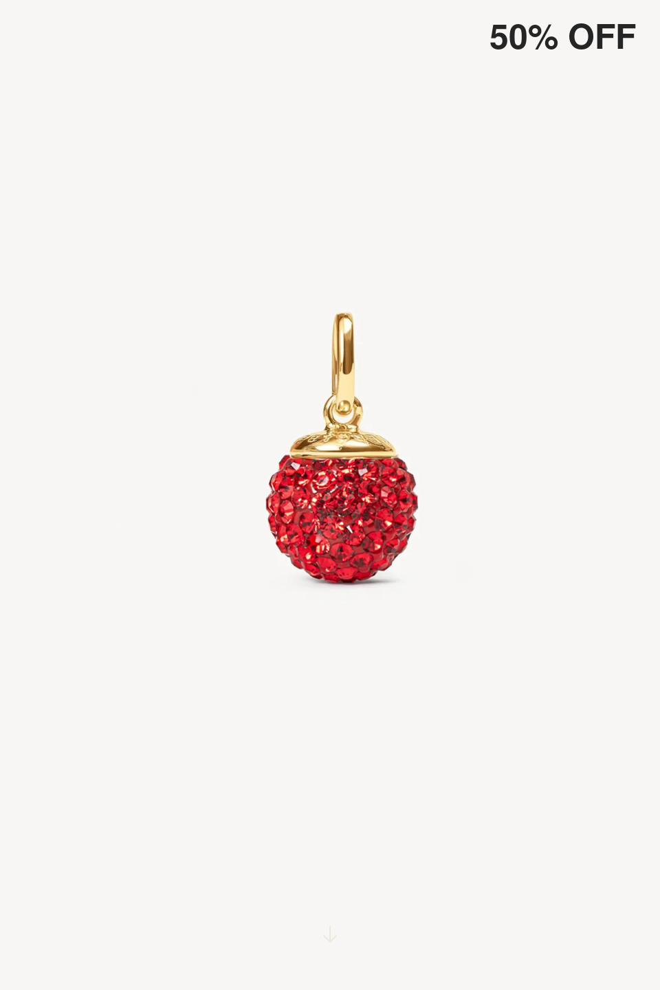 Red Velvet Medium Sparkle Ball™ Charm