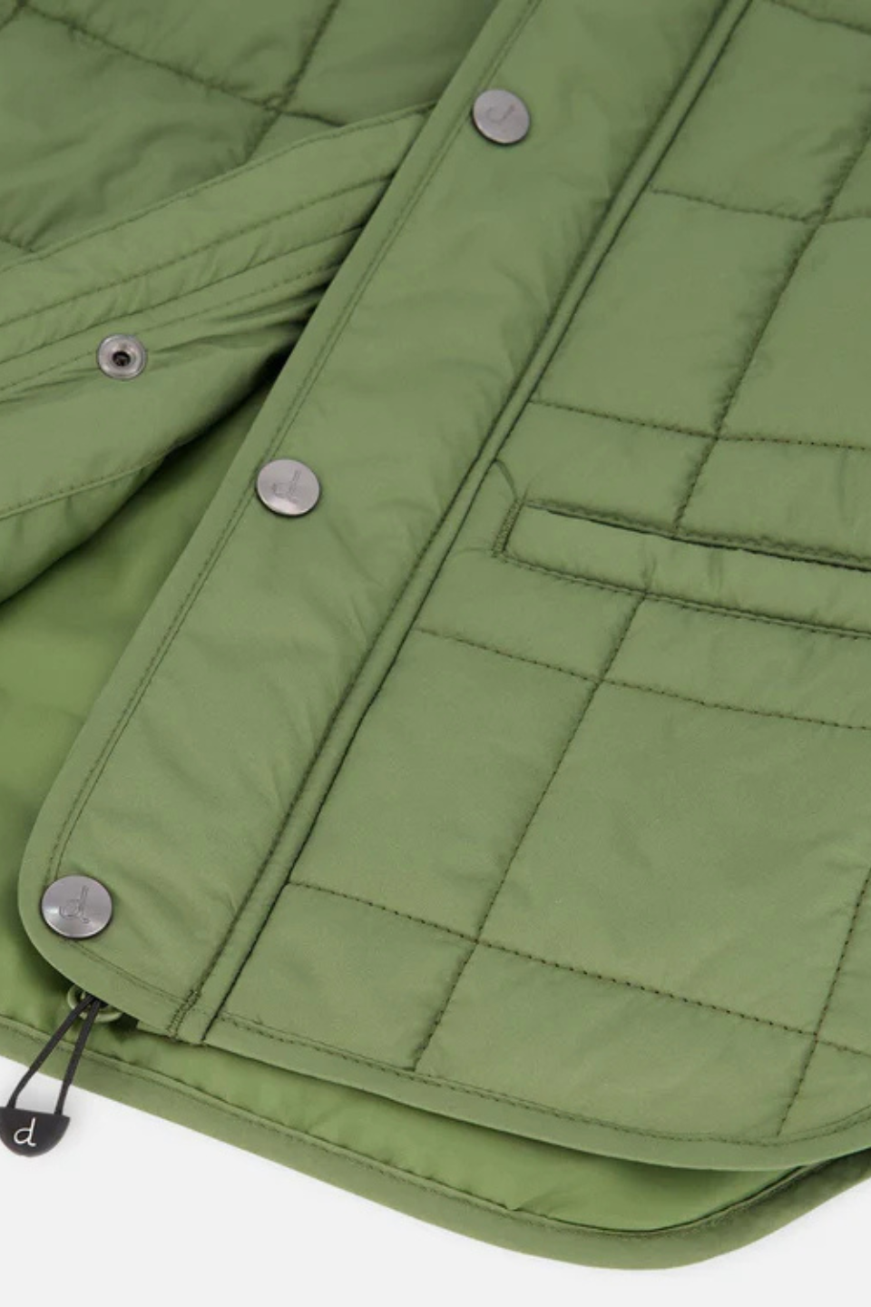 Khaki mid-season quilted jacket