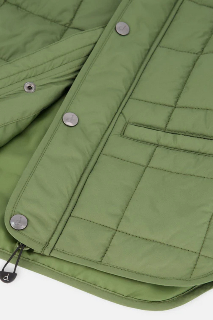 Khaki mid-season quilted jacket