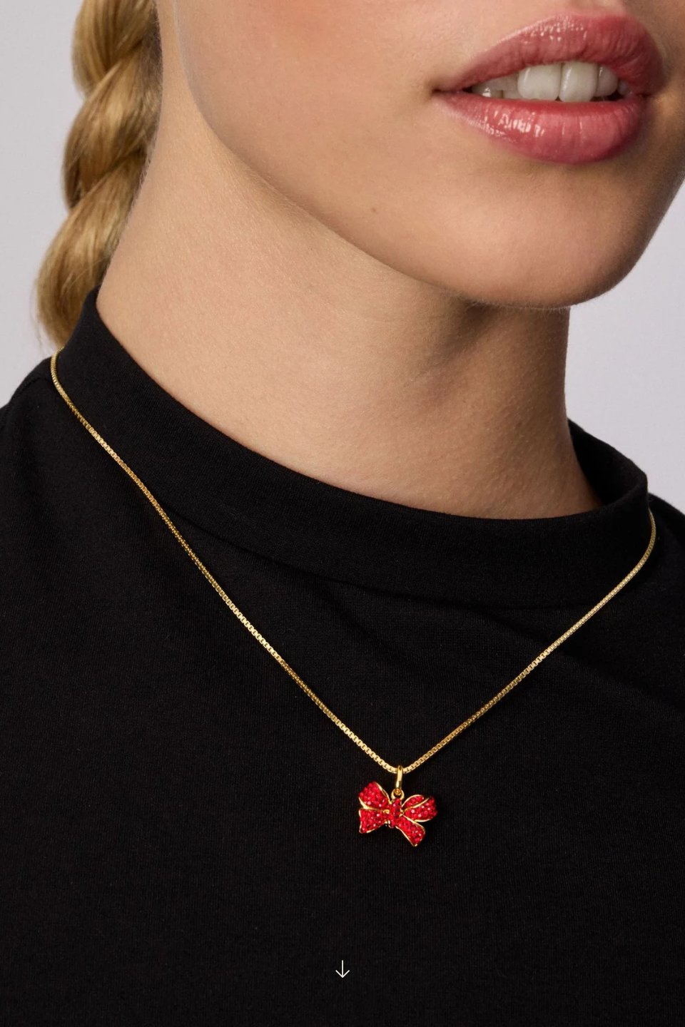 Red Velvet Sparkle Bow Charm