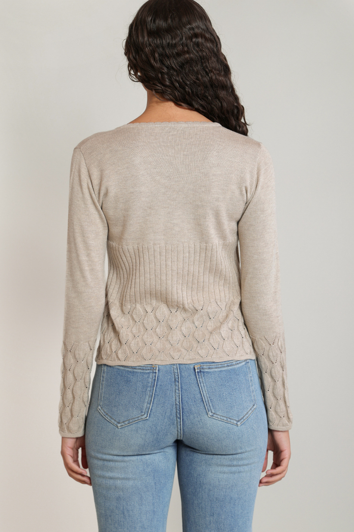 Dex Esme Front-Tie Cardigan