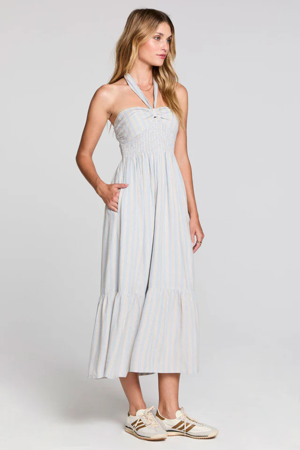 Saltwater Luxe Maesyn Capri Blue Midi Dress Saltwater Luxe