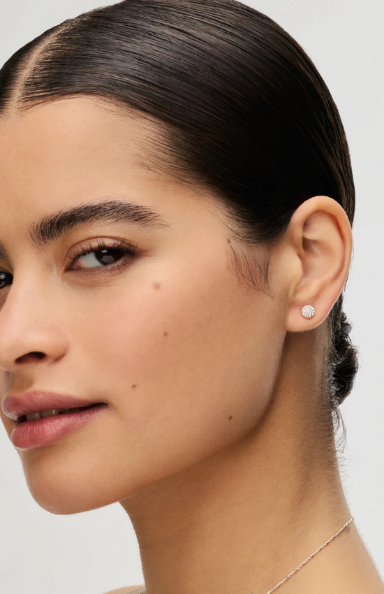 White Mini Sparkle Ball™ Stud Earrings