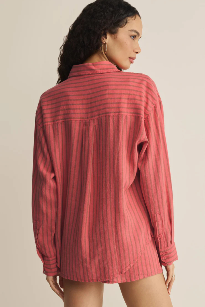 Z Supply The Perfect Striped Linen Button Up Z SUPPLY