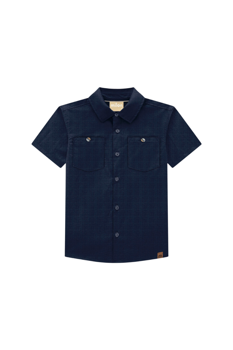 Milon Boy's Navy Short Sleeve Button-Up MILON