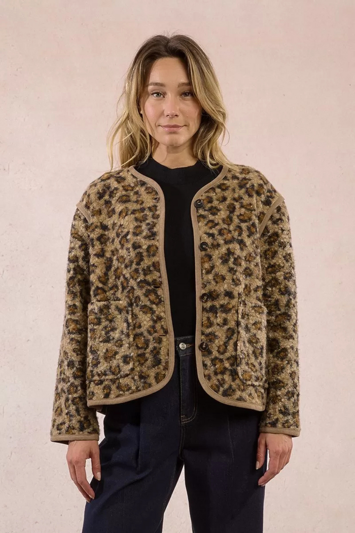 Textured fur-effect jacket