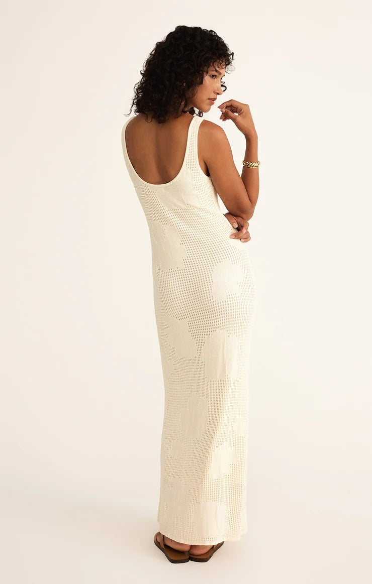 Praya Fleur Crochet Midi Dress