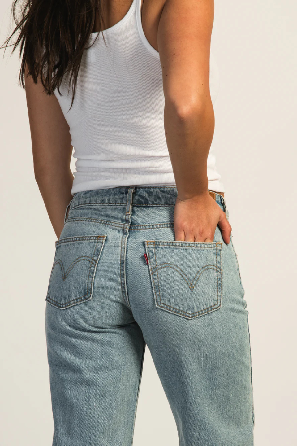 Low Loose Jeans in Blasted Stone