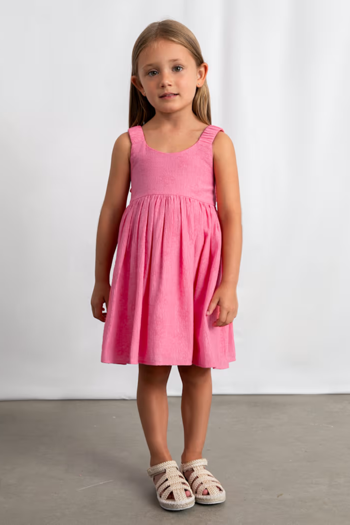Geranium Back Bow Dress