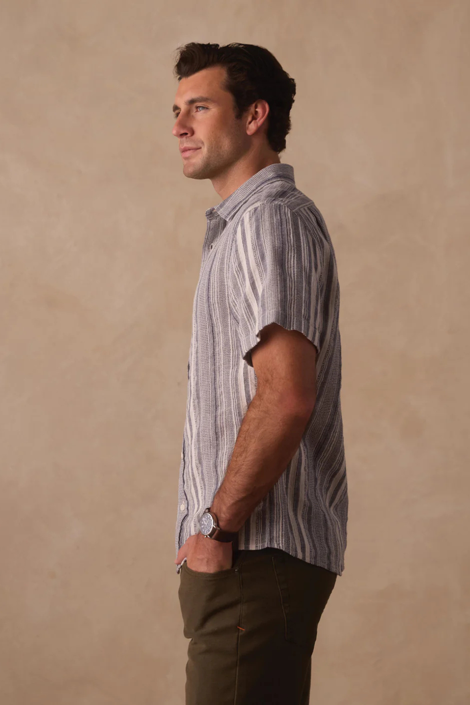 The Normal Brand Freshwater Everyday Shirt in Positano Stripe THE NORMAL BRAND