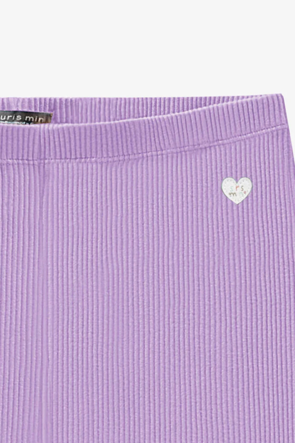 Purple ribbed knit leggings