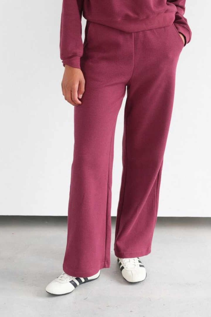Waffle Wide Leg Pant