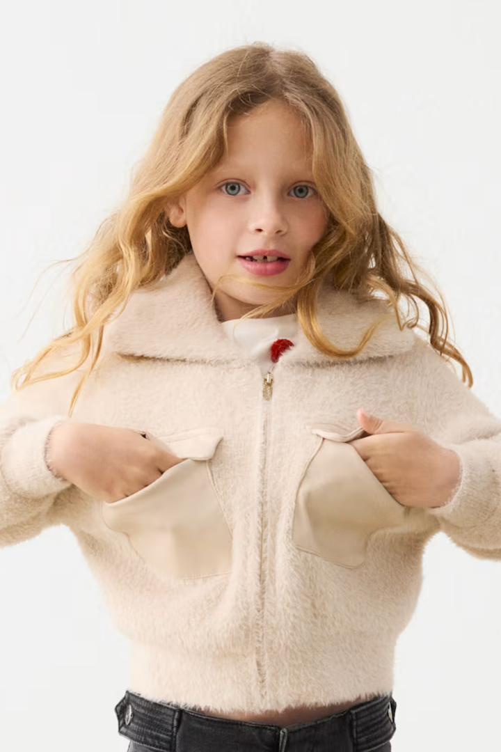 Mayoral Girl Knit Zip-Up Sweatshirt
