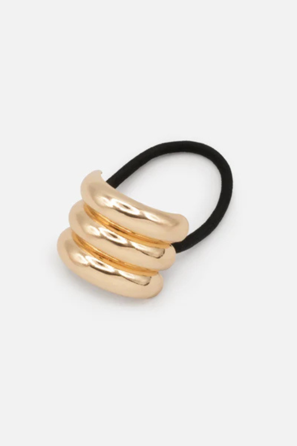 BIZOU Black elastic with shiny gold metal ornament BIZOU