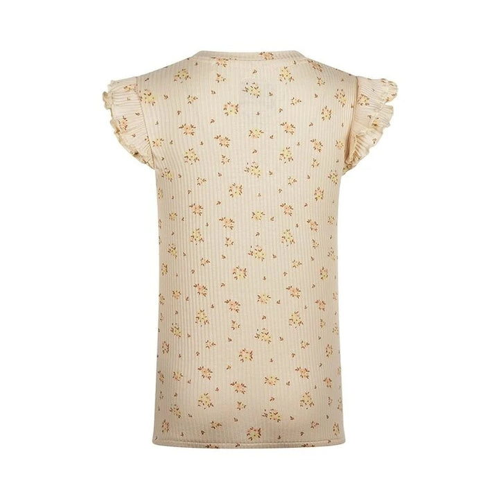 T-Shirt | Peach Pink Flower Rib