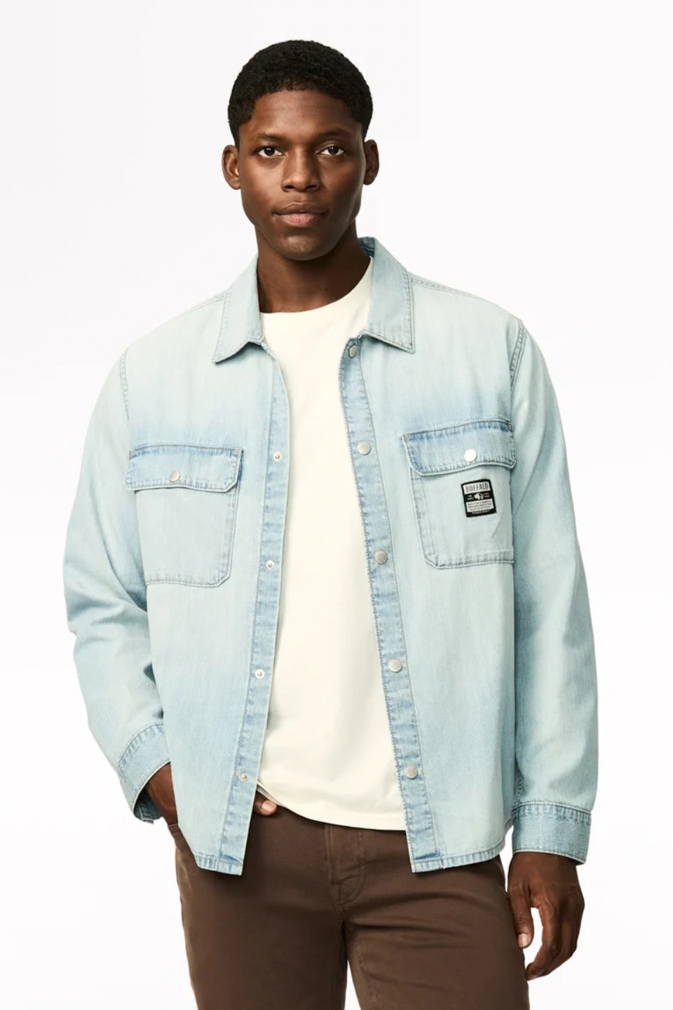 Buffalo Simon Oversized Denim Work Shirt
