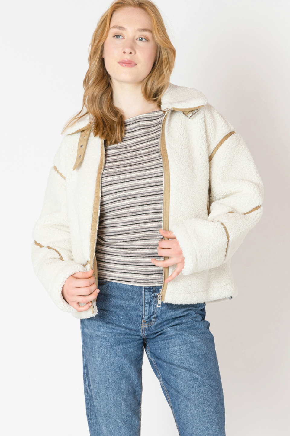 Tate Contrast Fleece Jacket