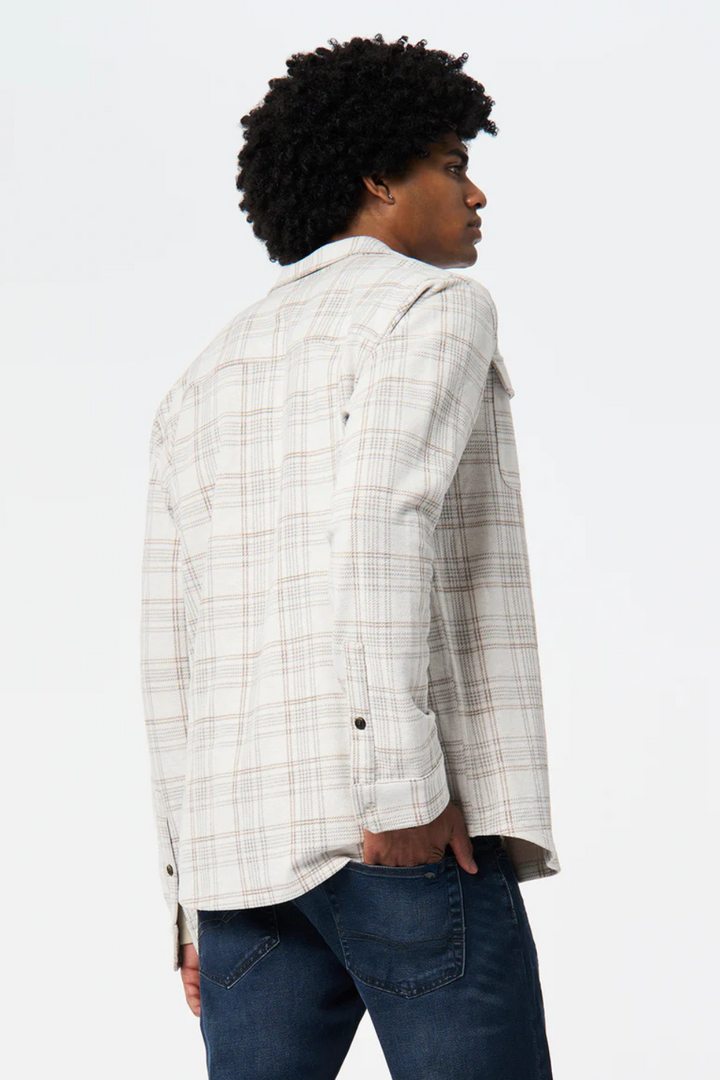 Samme Plaid Blanket Shirt in Milk