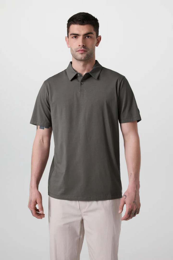 Short Sleeve Feather Polo