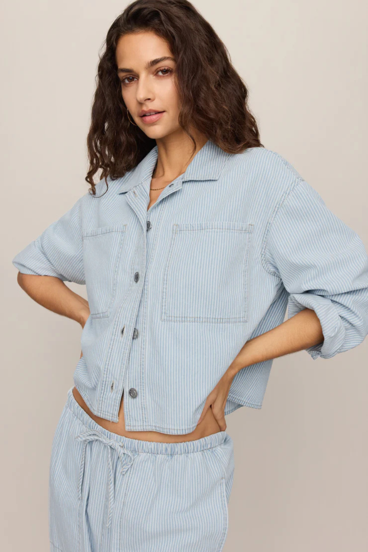 Z Supply Erin Soft Denim Railroad Jacket