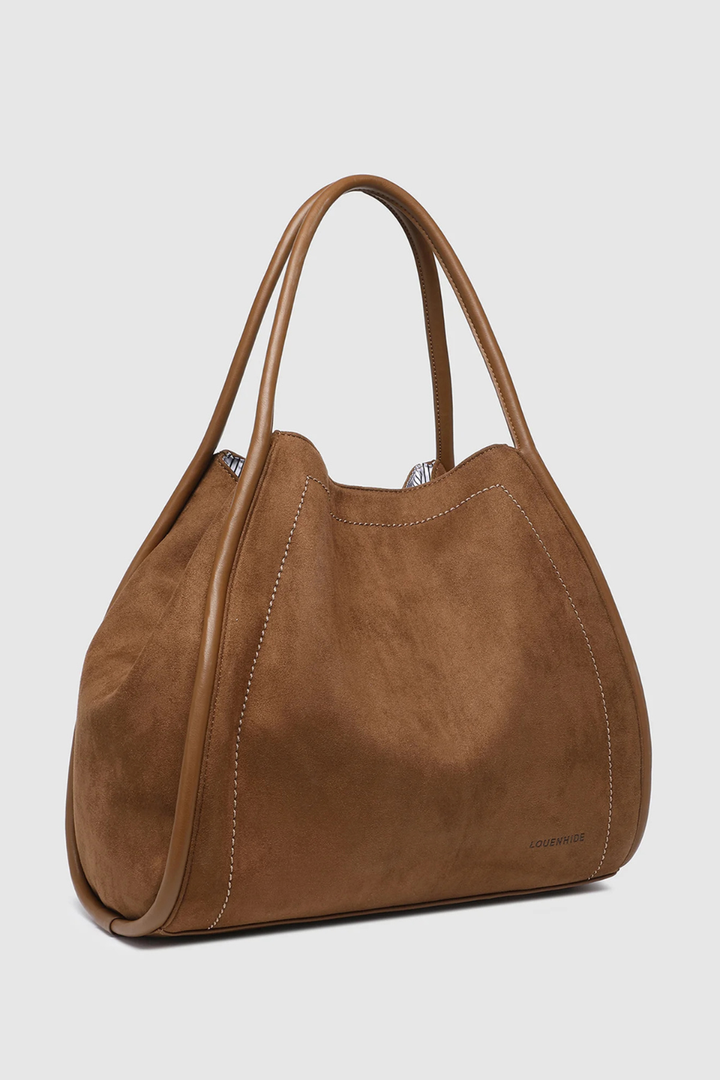 Sutton Shoulder Bag in Suede Tan