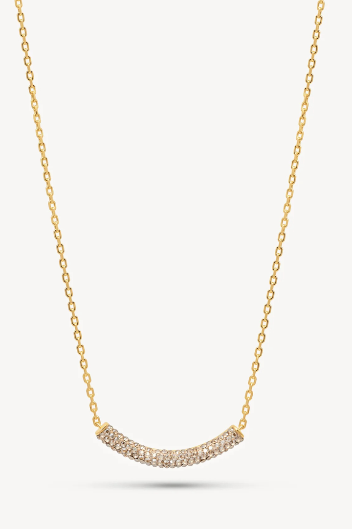 Sparkle Bar Necklace in Soft Gold