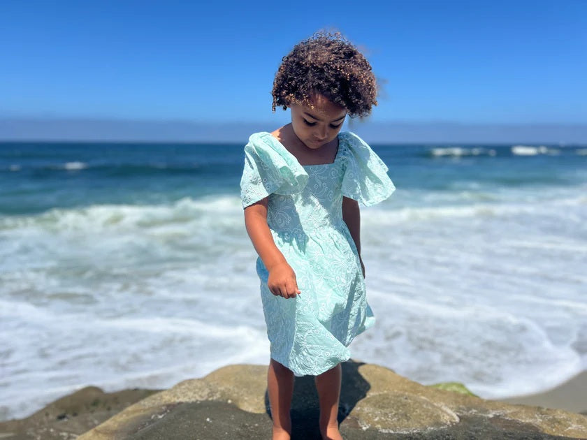 Hallie Dress in Green Meadow