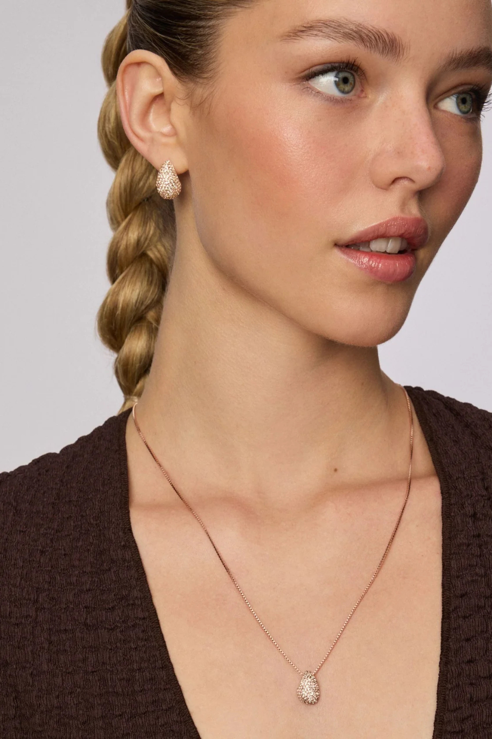 Sparkle Dream Drop Set in Rose Gold