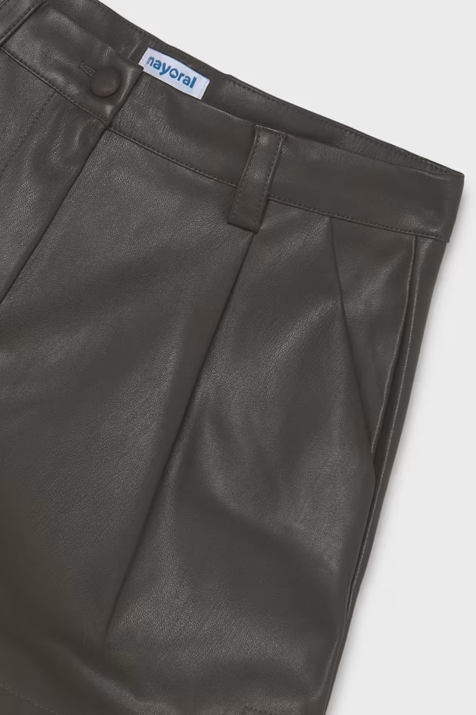 Mayoral Girl Faux Leather Shorts