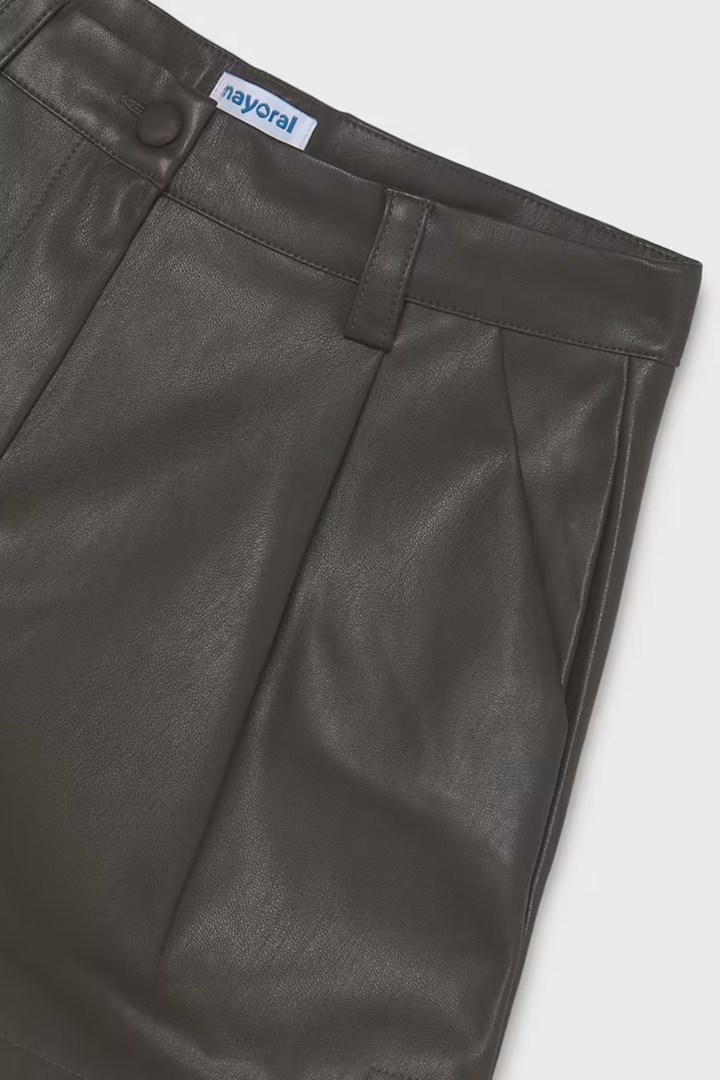 Mayoral Girl Faux Leather Shorts
