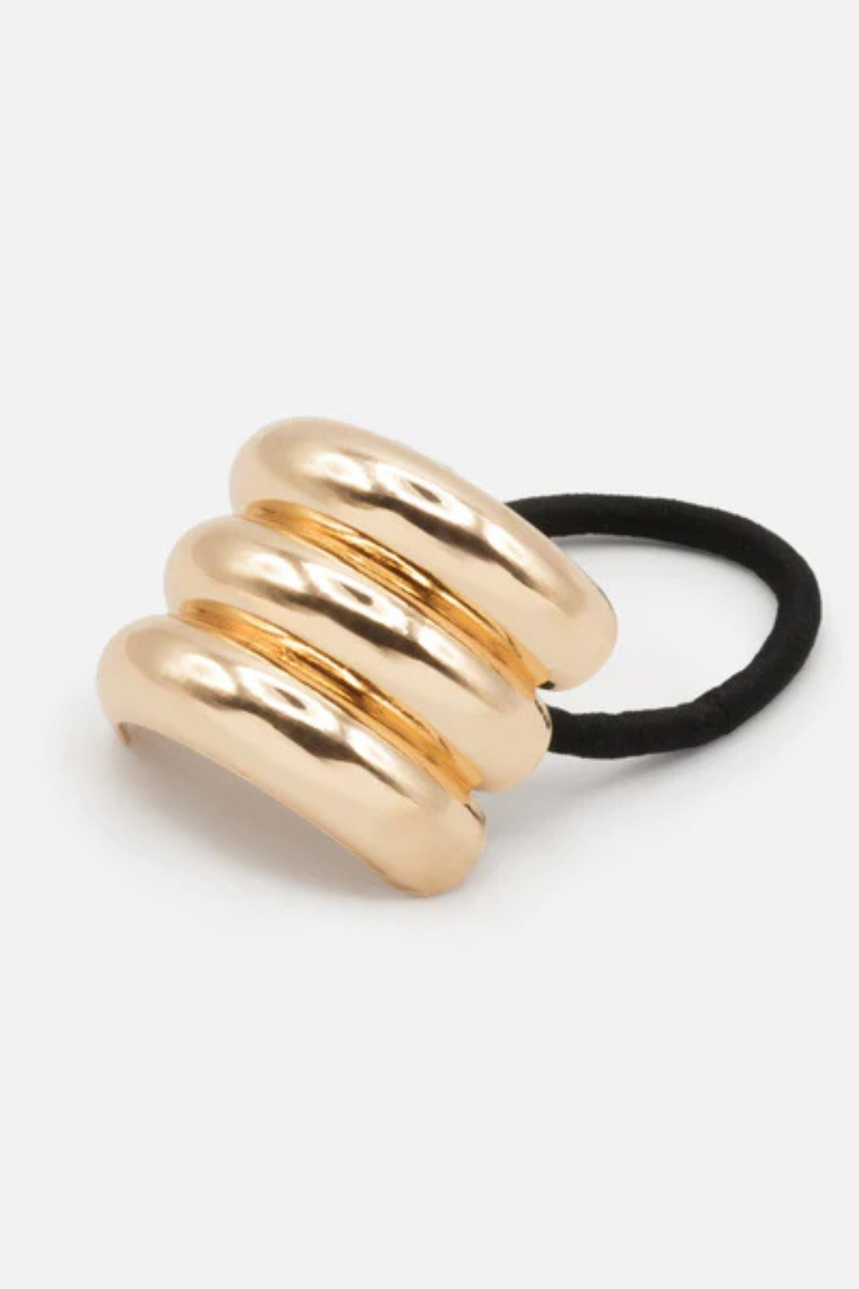 BIZOU Black elastic with shiny gold metal ornament BIZOU