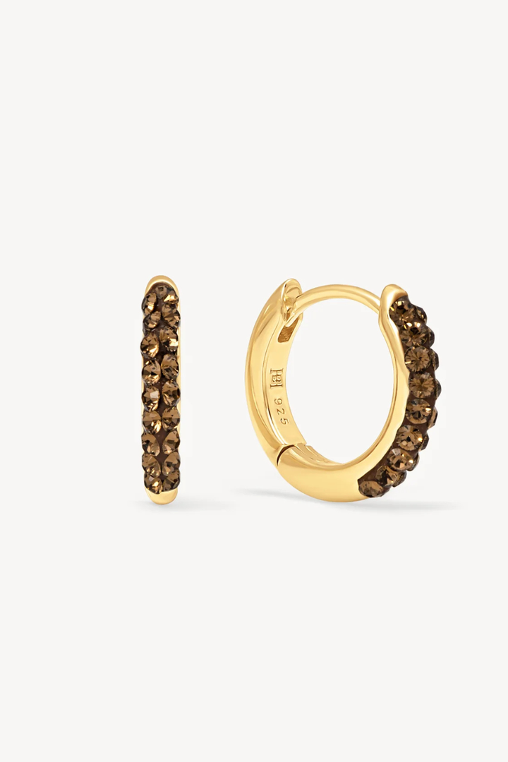 HILLBERG &amp; BERK Espresso Sparkle Hoop Earrings
