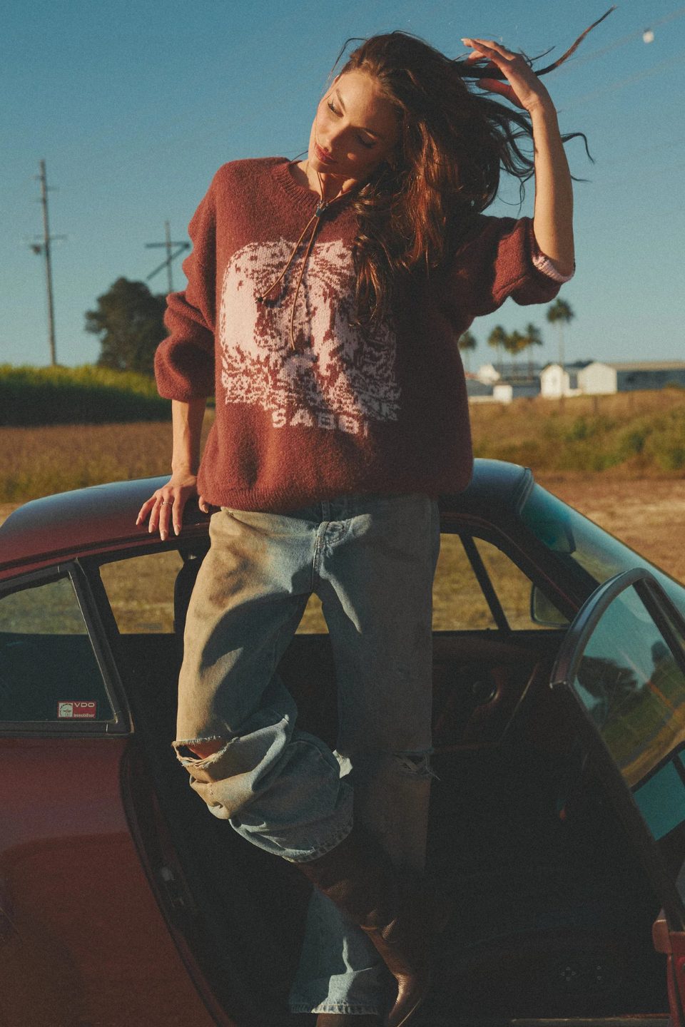 SABBI THE WHO THE BUCK CARES KNIT JUMPER