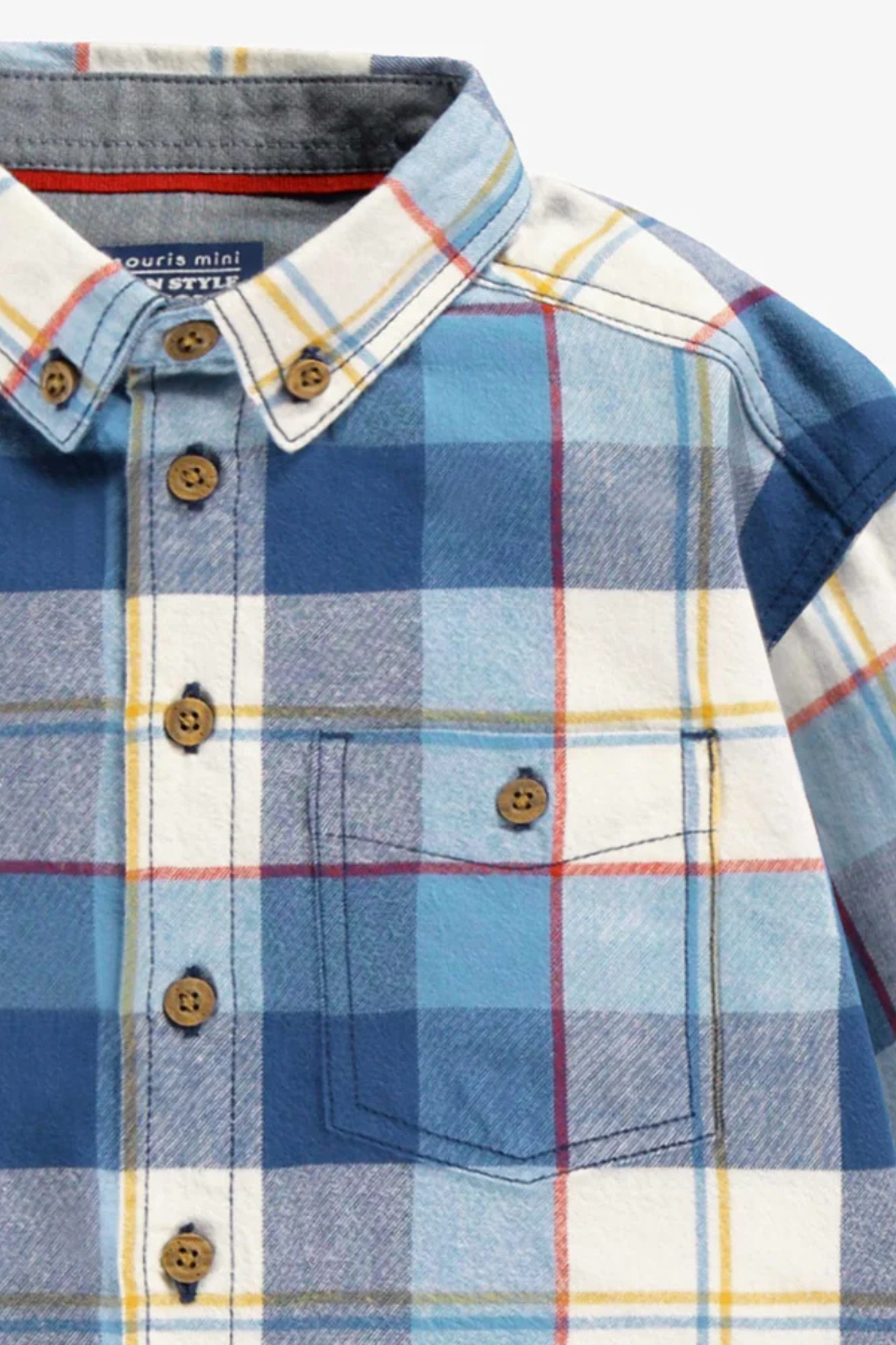Blue plaid shirt